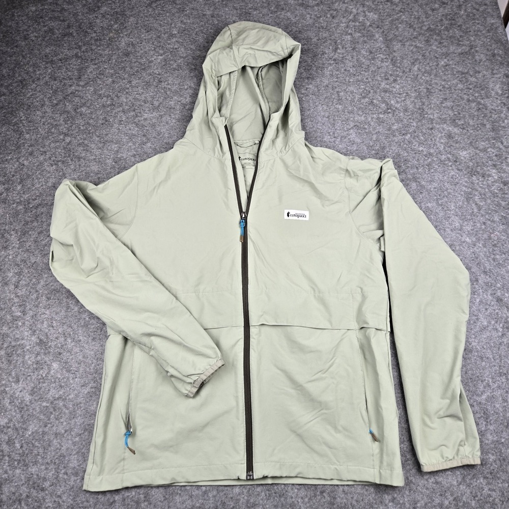 Cotopaxi Viento Travel Jacket Green Full Zip Hooded Windbreaker‎ Men's Medium